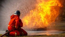 firefighters fighting a fire