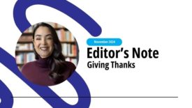 November 2024 Editor's Note - Giving Thanks