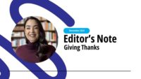 November 2024 Editor's Note - Giving Thanks